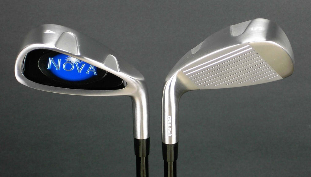 NOVA Hybrid Irons showcasing sleek design and custom build for accurate play from turf.