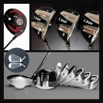1 Iron Combo Sets - Dark Horse Driver, #3, #5, #7 Woods, and #5 iron - Sand Wedge