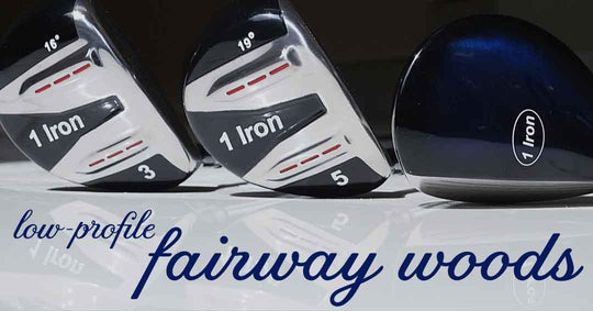Soles and Glossy Blue Top of the Low-Profile Fairway Woods