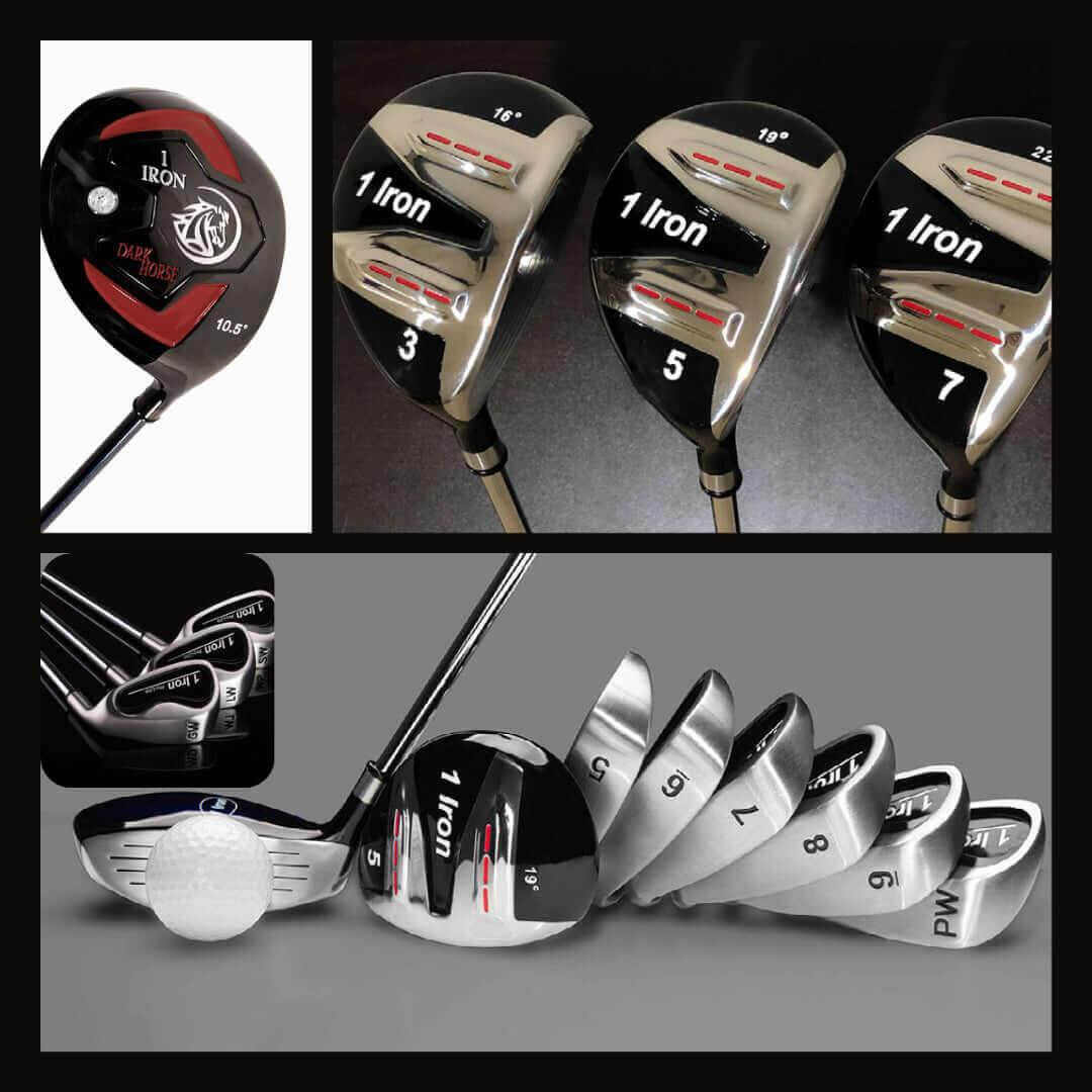 Pro-Line Irons Combo Sets - Dark Horse Driver, #3, #5, #7 Woods, and #5 iron - Lob Wedge