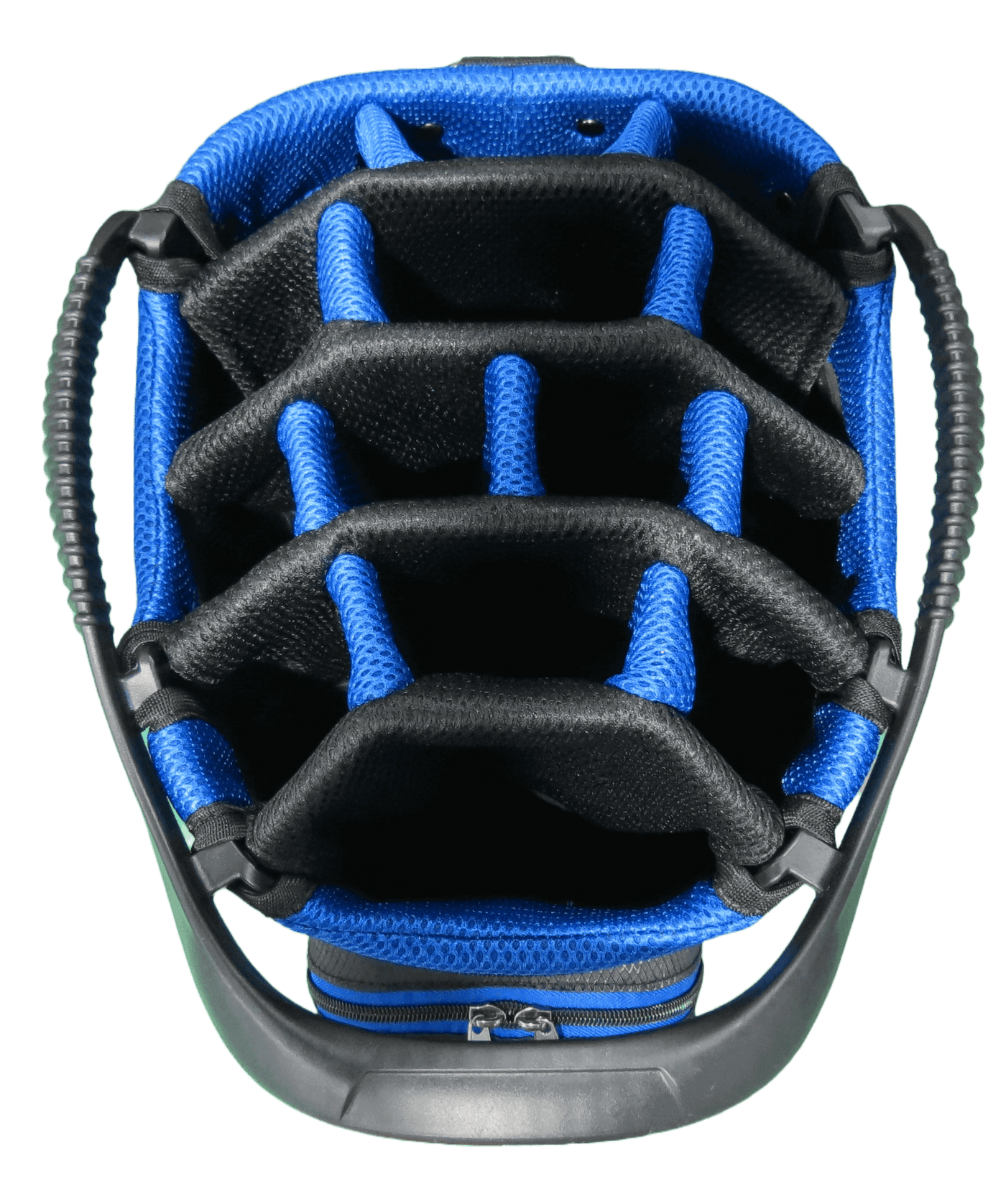 Top View of the Blue Trimmed Golf Cart Bag