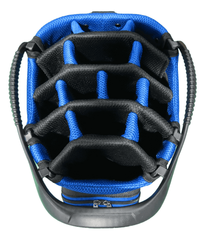 Top View of the Blue Trimmed Golf Cart Bag