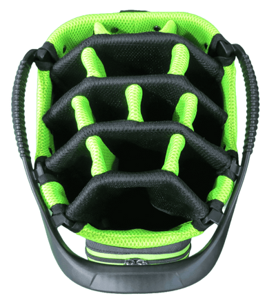 Top View of the Green Trimmed Golf Cart Bag