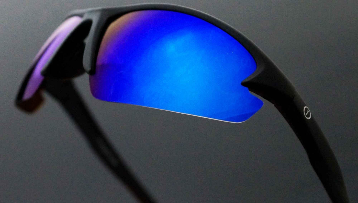 One Iron Golf Polarized Sunglasses - Silver, Orange, or Blue UV 400 Protection - Glare Blocking - Shatterproof - Amber Tinted Lenses Lightweight Frame